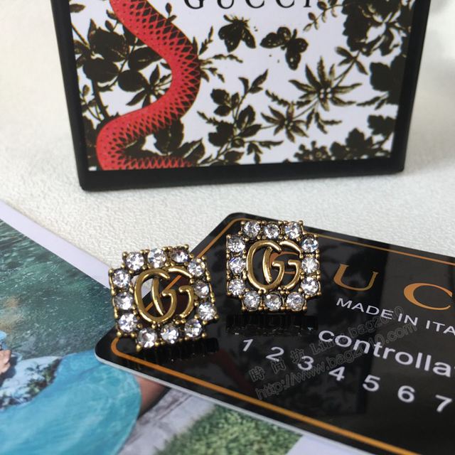 GUCCi飾品 古馳耳環 Gucci雙G耳釘 電鍍18K金  zgbq1166